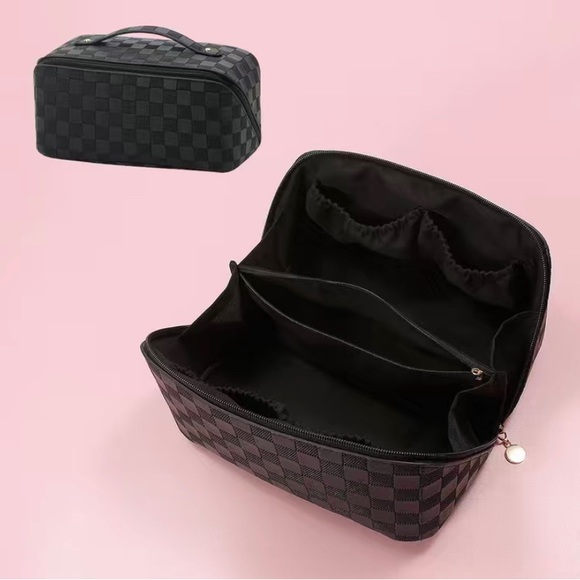 Checkered Make-Up Totes - Picture 3 of 3